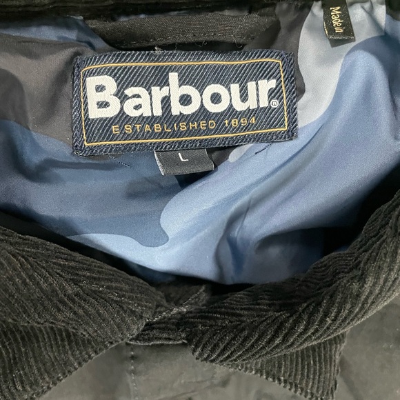 Barbour Baltic Storm Force Blue Camouflage Black Button Up Jacket - Picture 2 of 7